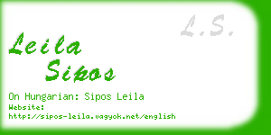 leila sipos business card